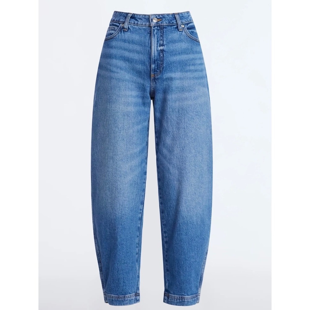 Women barrel leg jeans mid rise size 12
